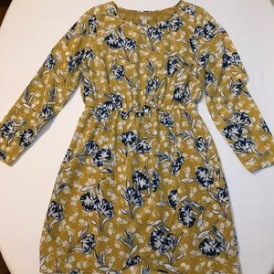 J Crew Floral Yellow Dress